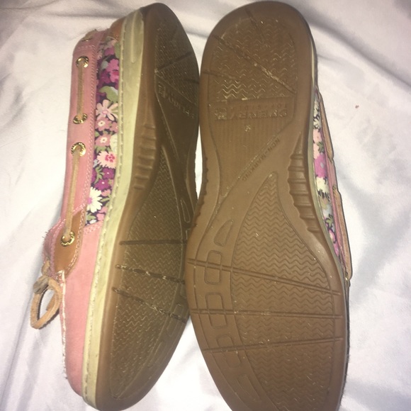 Used Pink Floral CUTE Sperry Shoes! - Picture 4 of 8